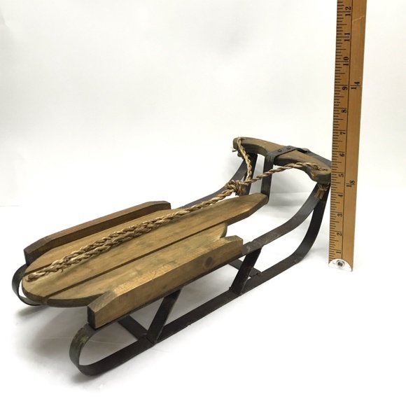 Decorative Small Wooden  Sled, Doll Sled - Picture 8 of 10